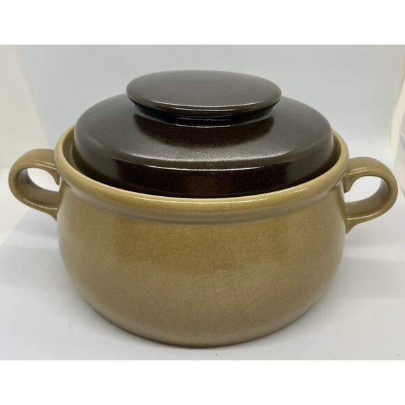 Hearthside Hand painted ovenproof stoneware Bean Pot Casserole made in Japan - Picture 1 of 9